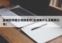 盐城区块链公司排名榜[盐城有什么互联网公司]